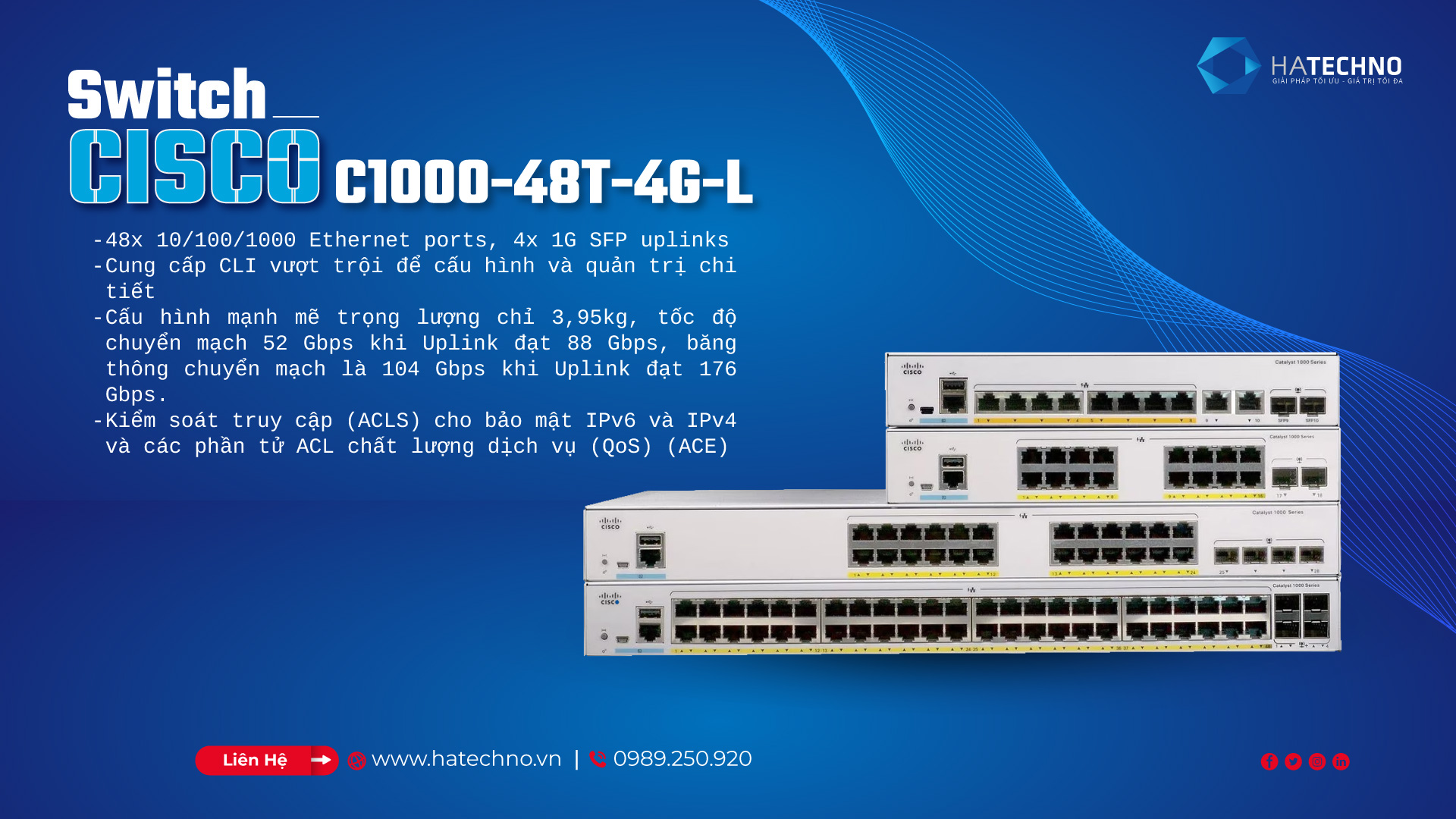 Switch Cisco C1000-48T-4G-L