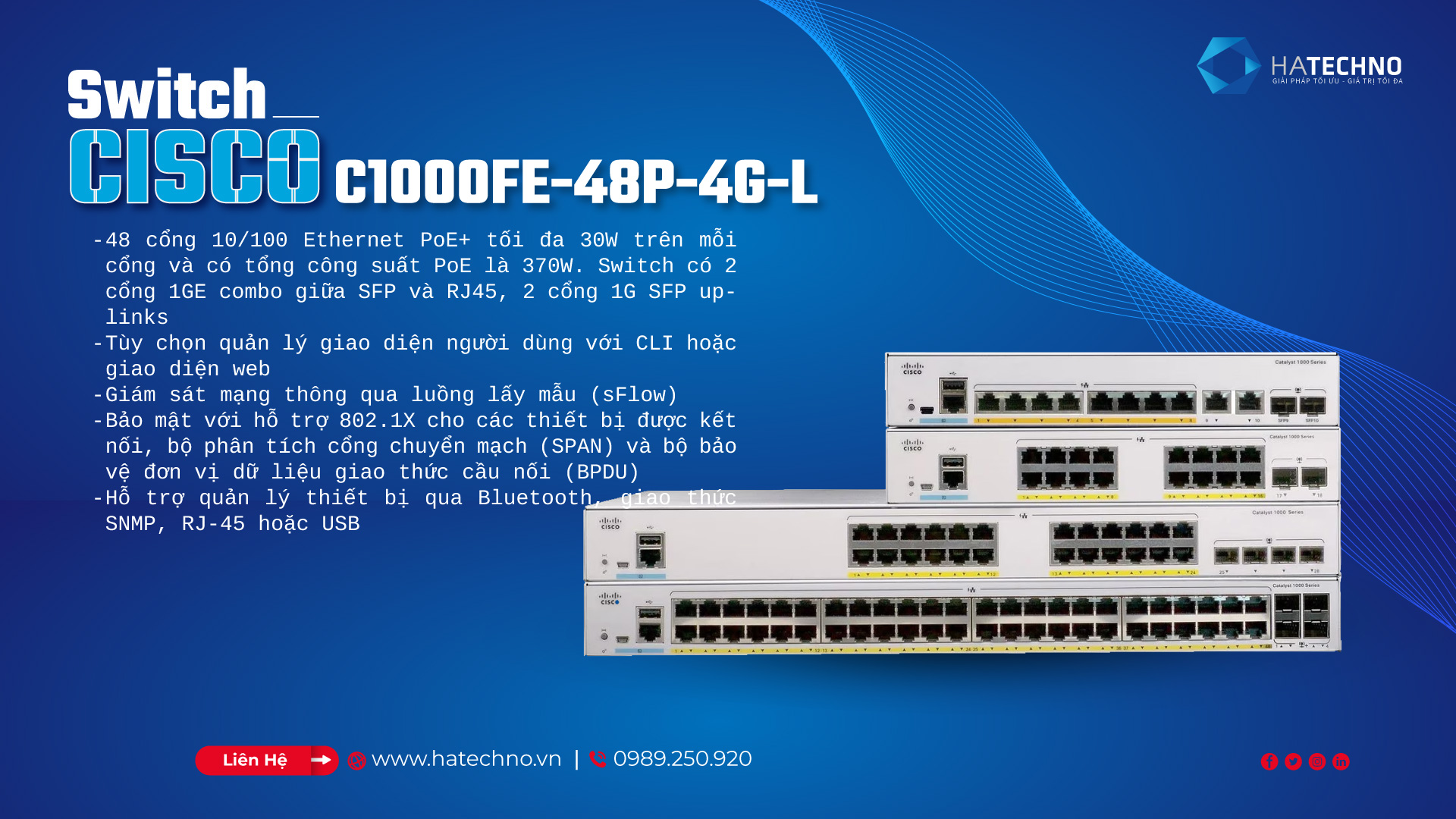 Switch Cisco C1000FE-48P-4G-L