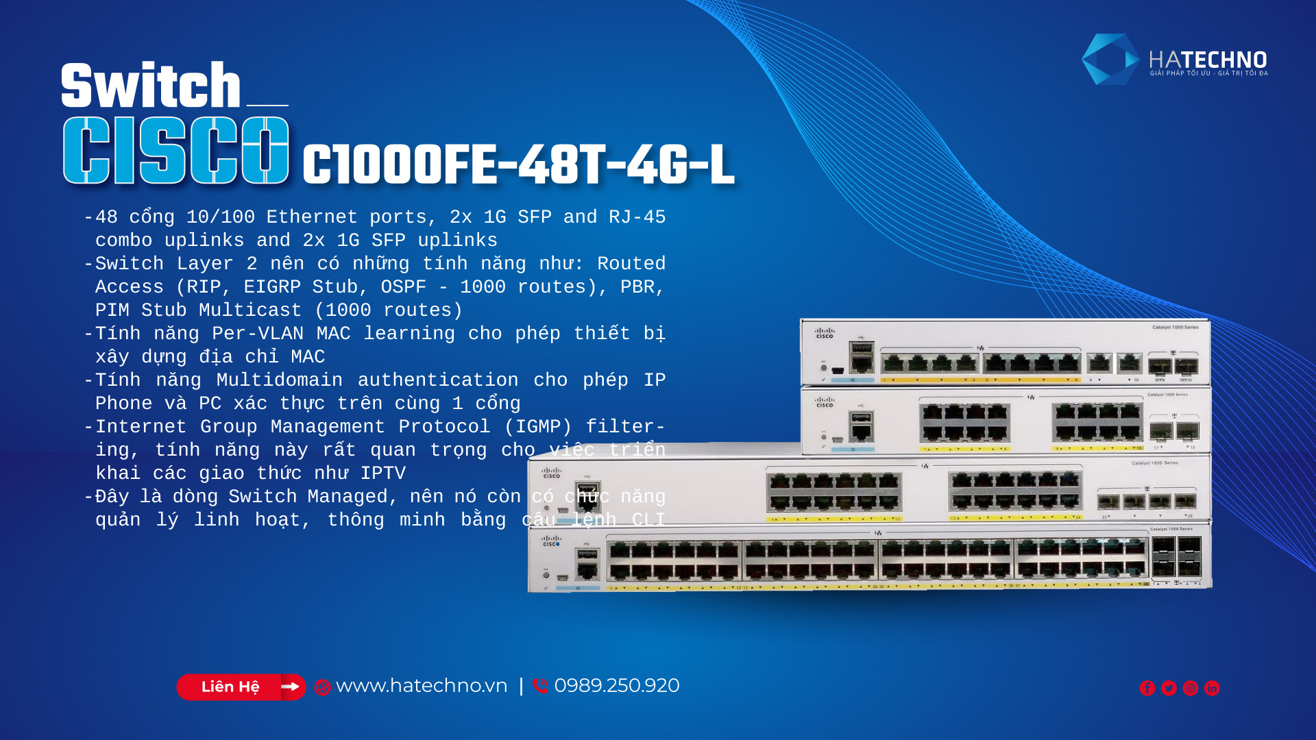 Switch Cisco C1000FE-48T-4G-L