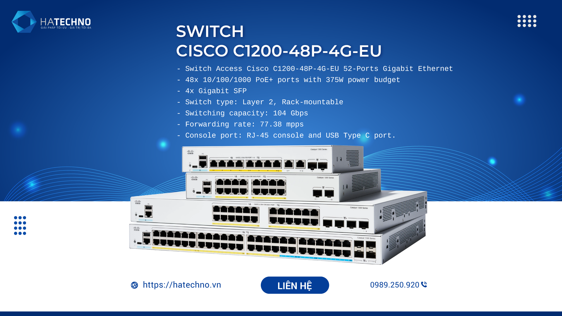 Switch Cisco C1200 48P 4G EU