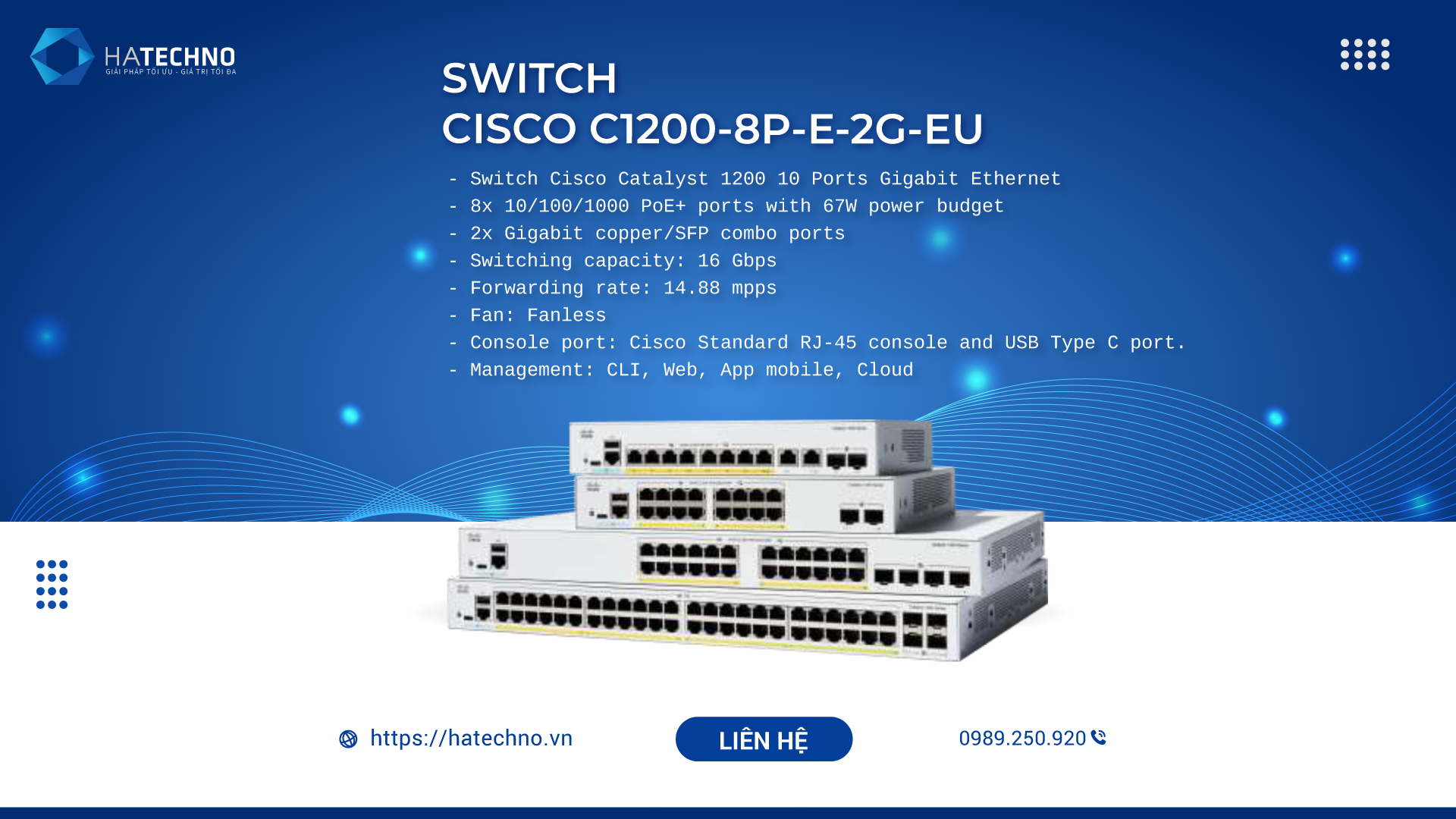 Switch Cisco C1200 8P E 2G EU 1a