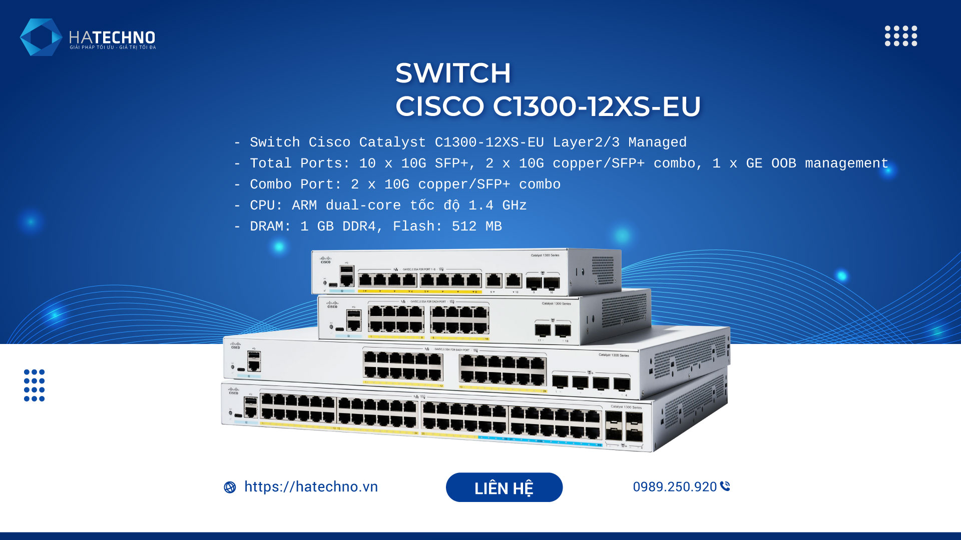 Switch Cisco C1300 12XS EU