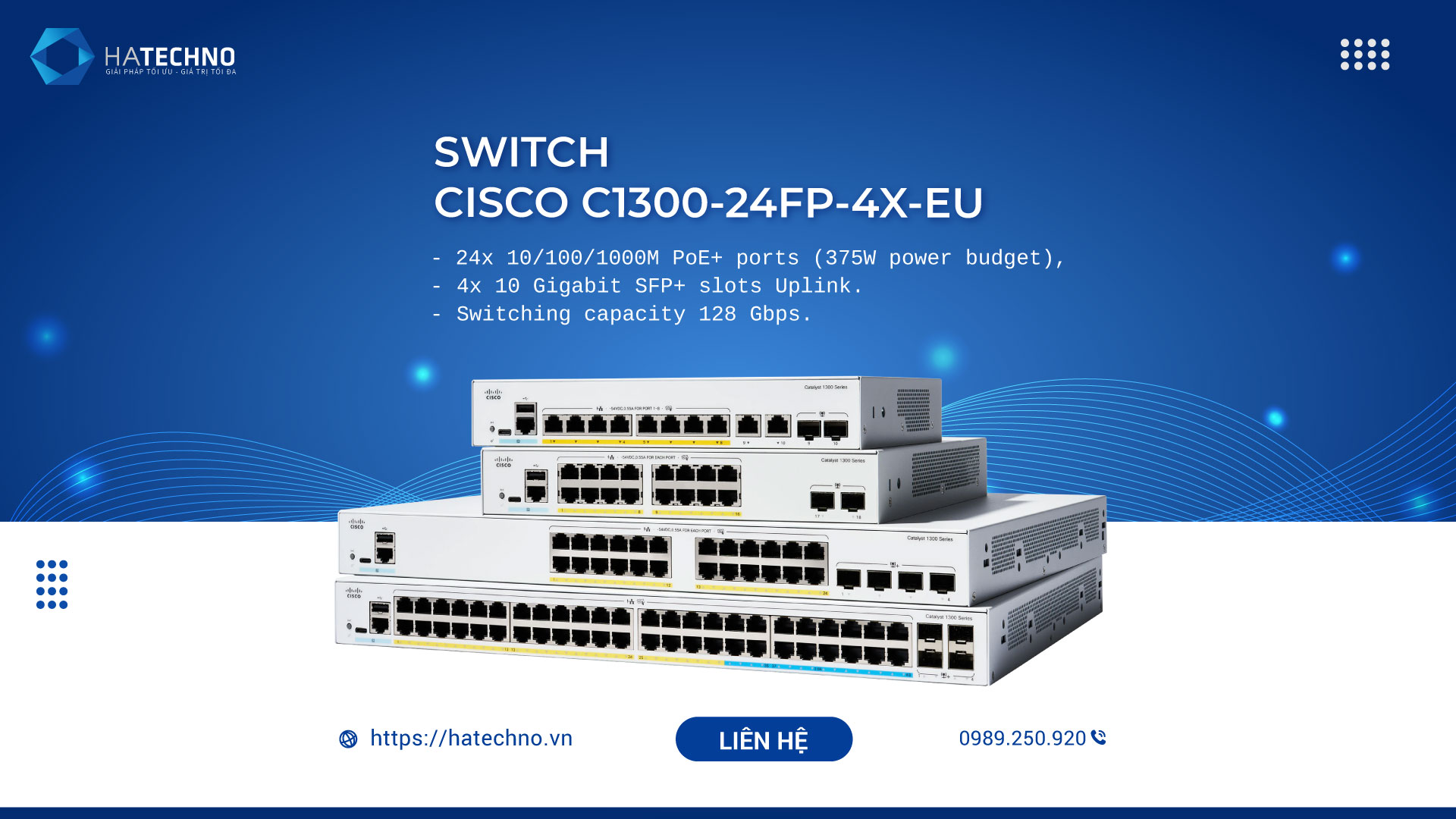 Switch Cisco C1300 24FP 4X EU