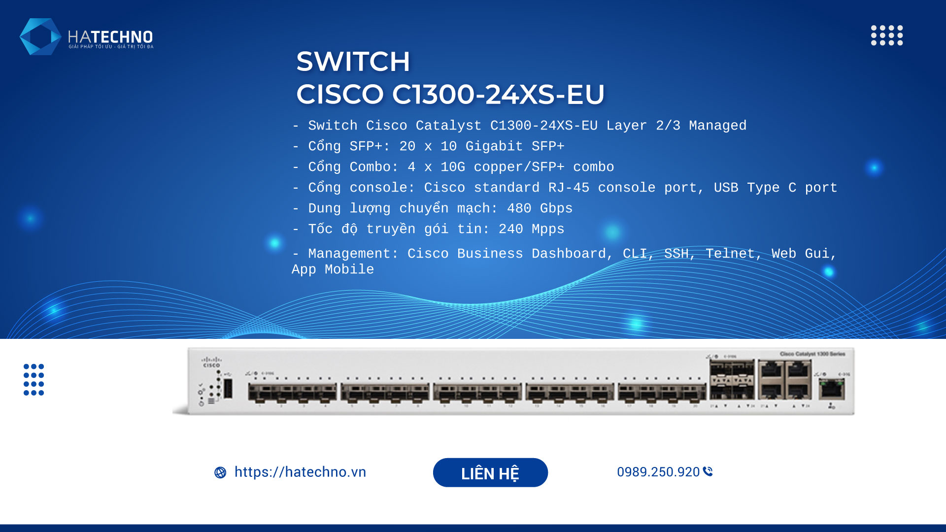 Switch Cisco C1300 24XS EU