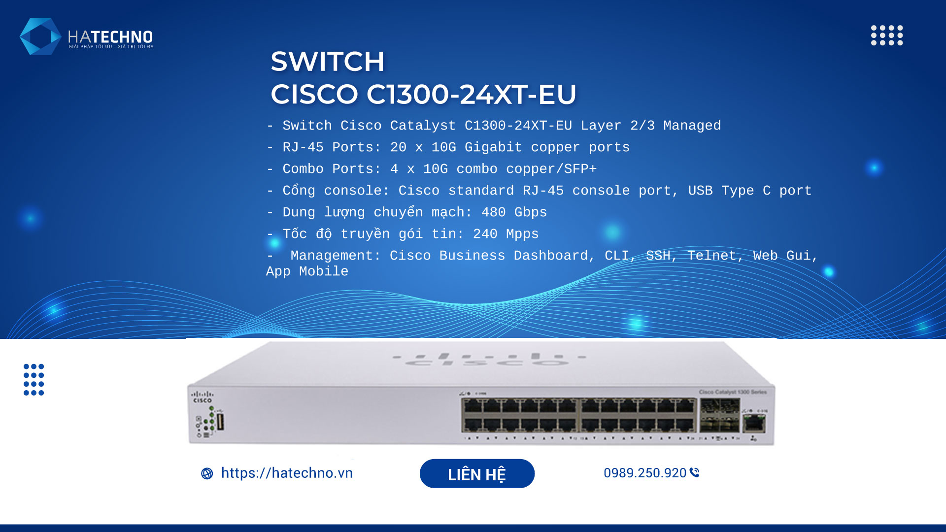 Switch Cisco C1300 24XT EU