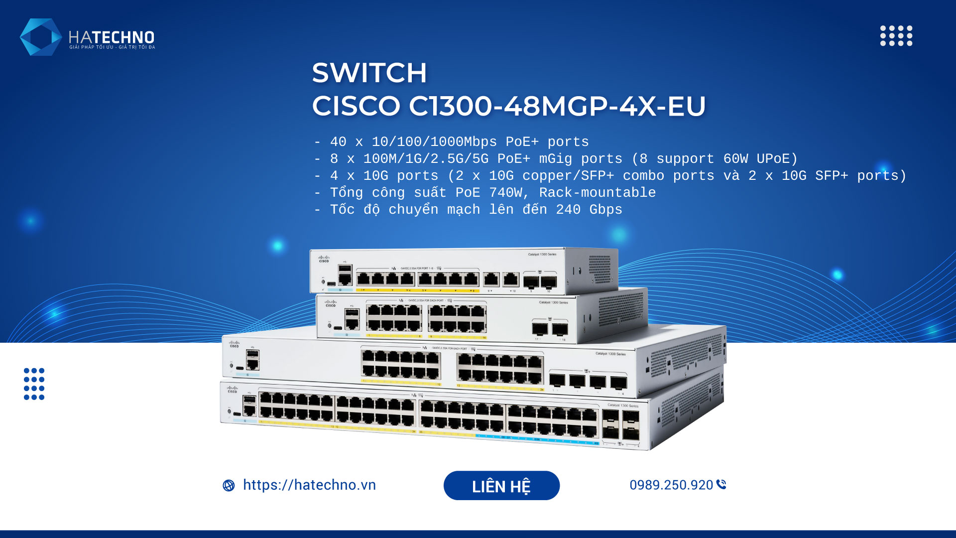 Switch Cisco C1300 48MGP 4X EU
