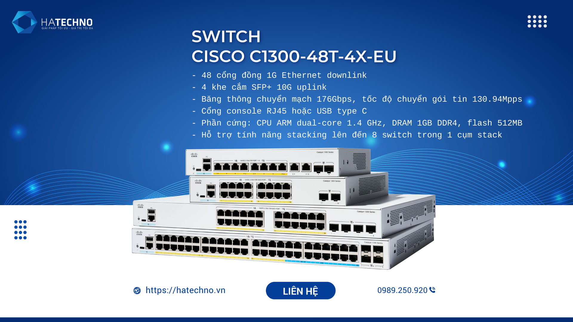 Switch Cisco C1300 48T 4X EU 1