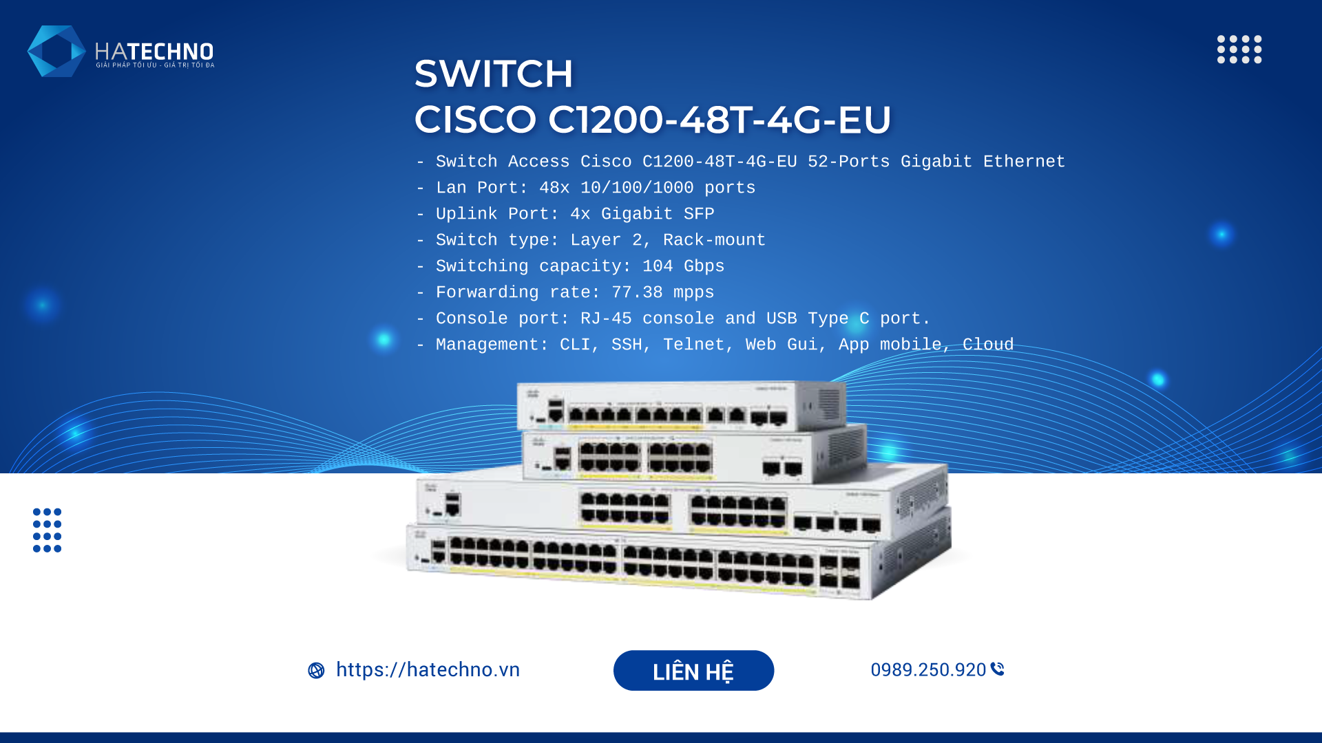 Switch Cisco Catalyst C1200 48T 4G EU