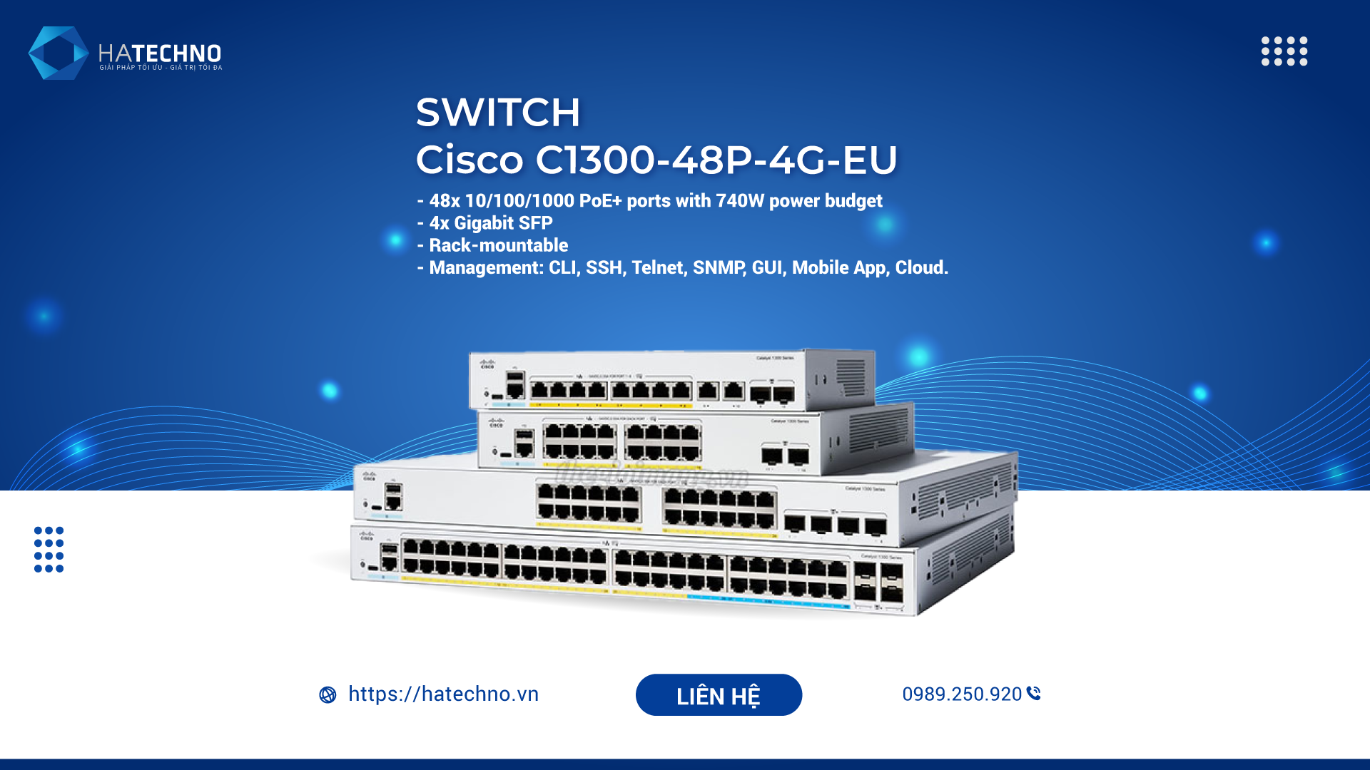 Switch Cisco C1300-48P-4G-EU