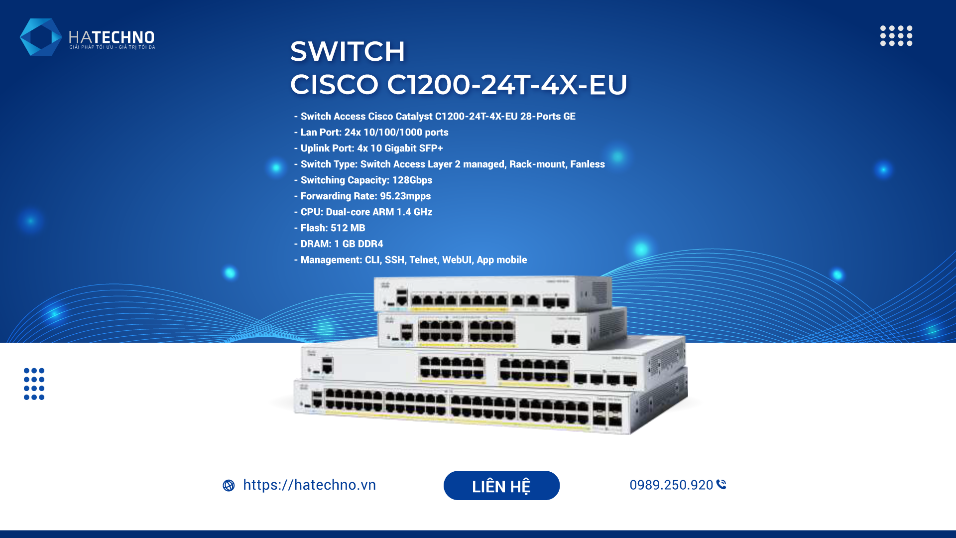 Switch Cisco Catalyst C1200-24T-4X-EU