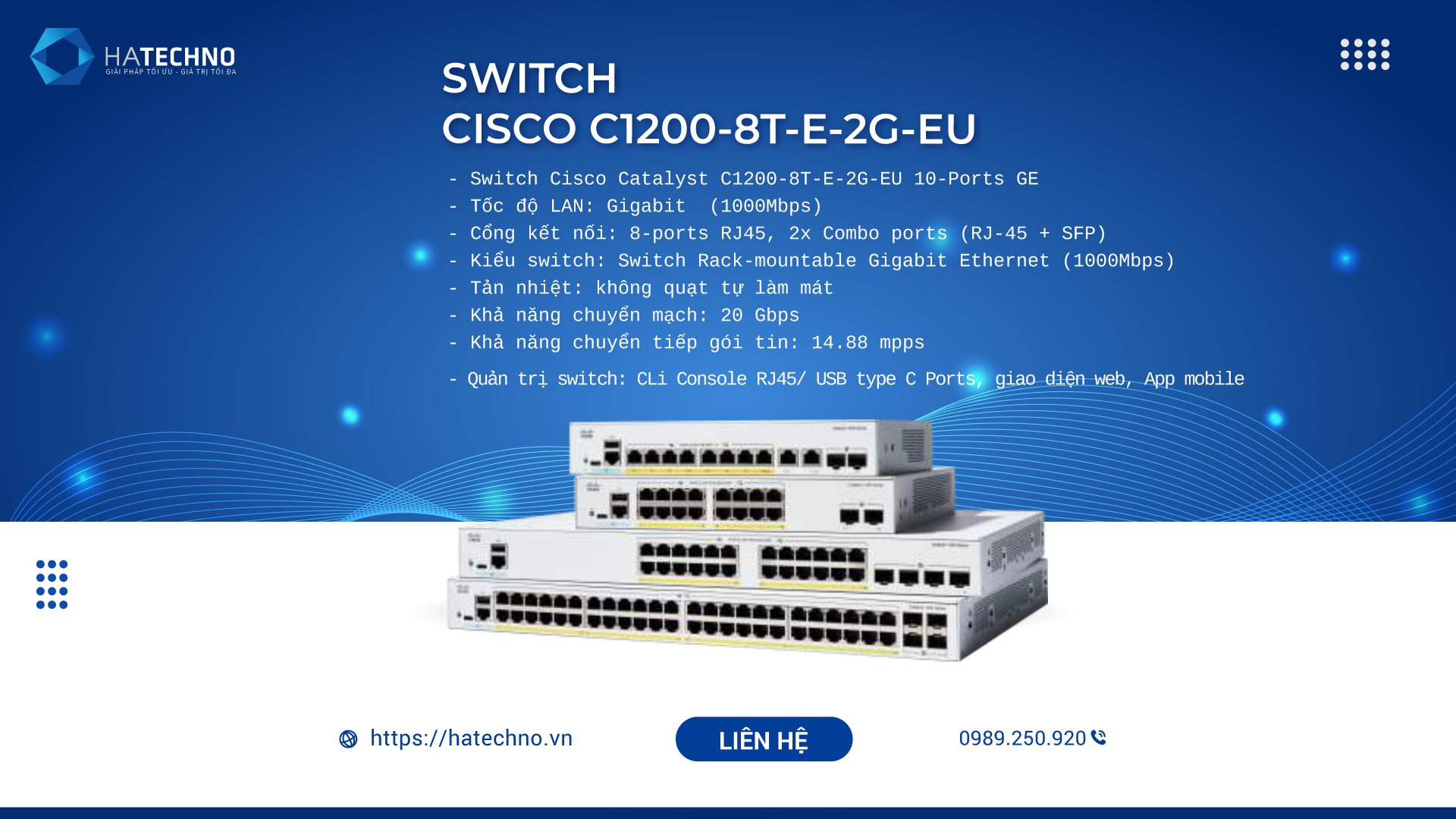 Switch Cisco C1200-8T-E-2G-EU