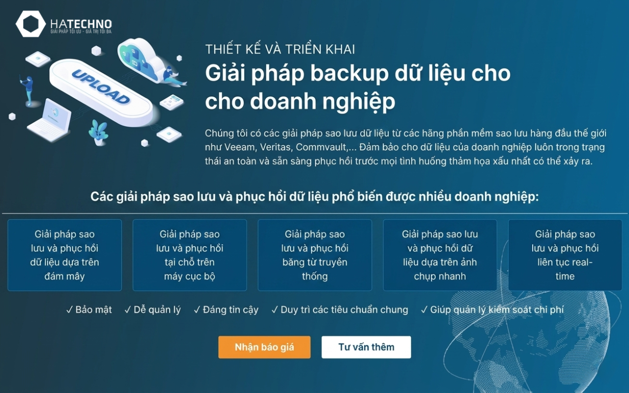 HATECHNO cung cấp giải pháp backup dữ liệu