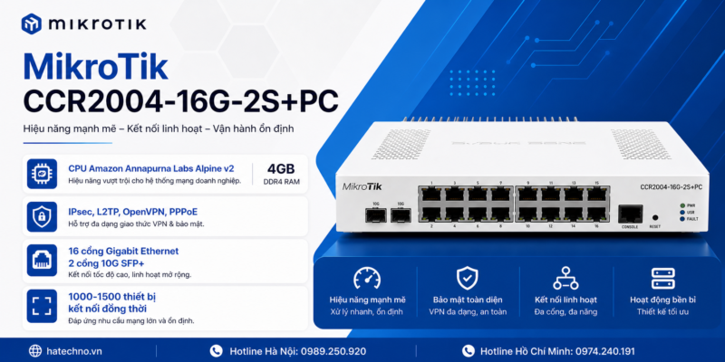 MikroTik CCR2004-16G-S+PC
