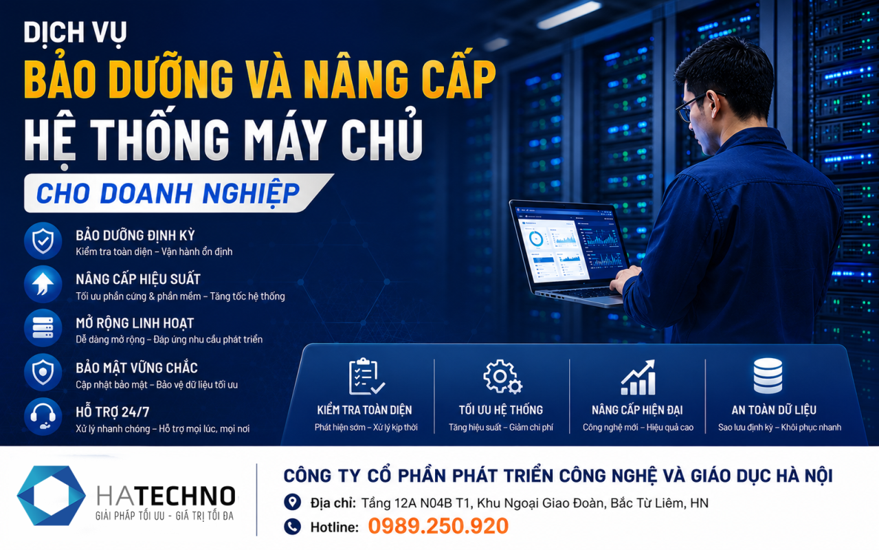 Dịch Vụ Bảo dưỡng và nâng cấp máy chủ