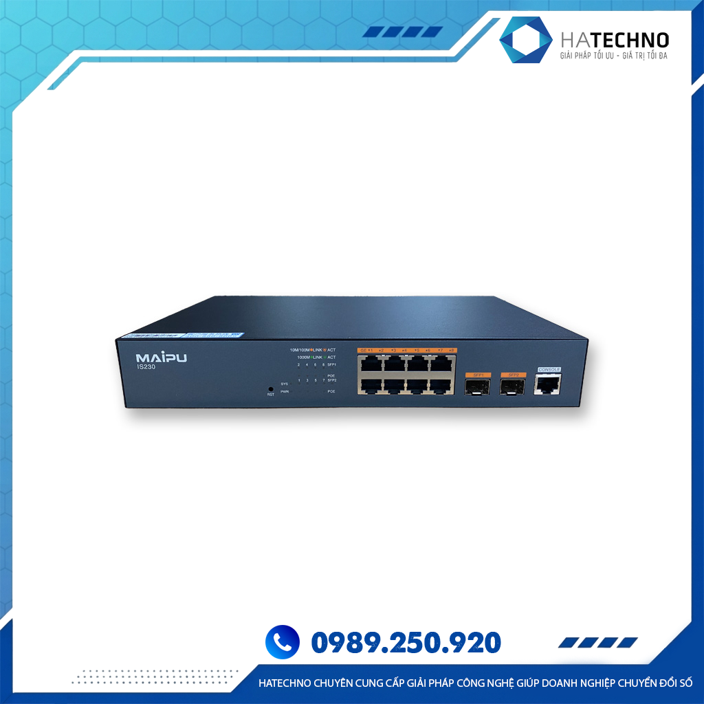 Switch Maipu IS230-10TP-AC 10-Ports PoE+ 150W