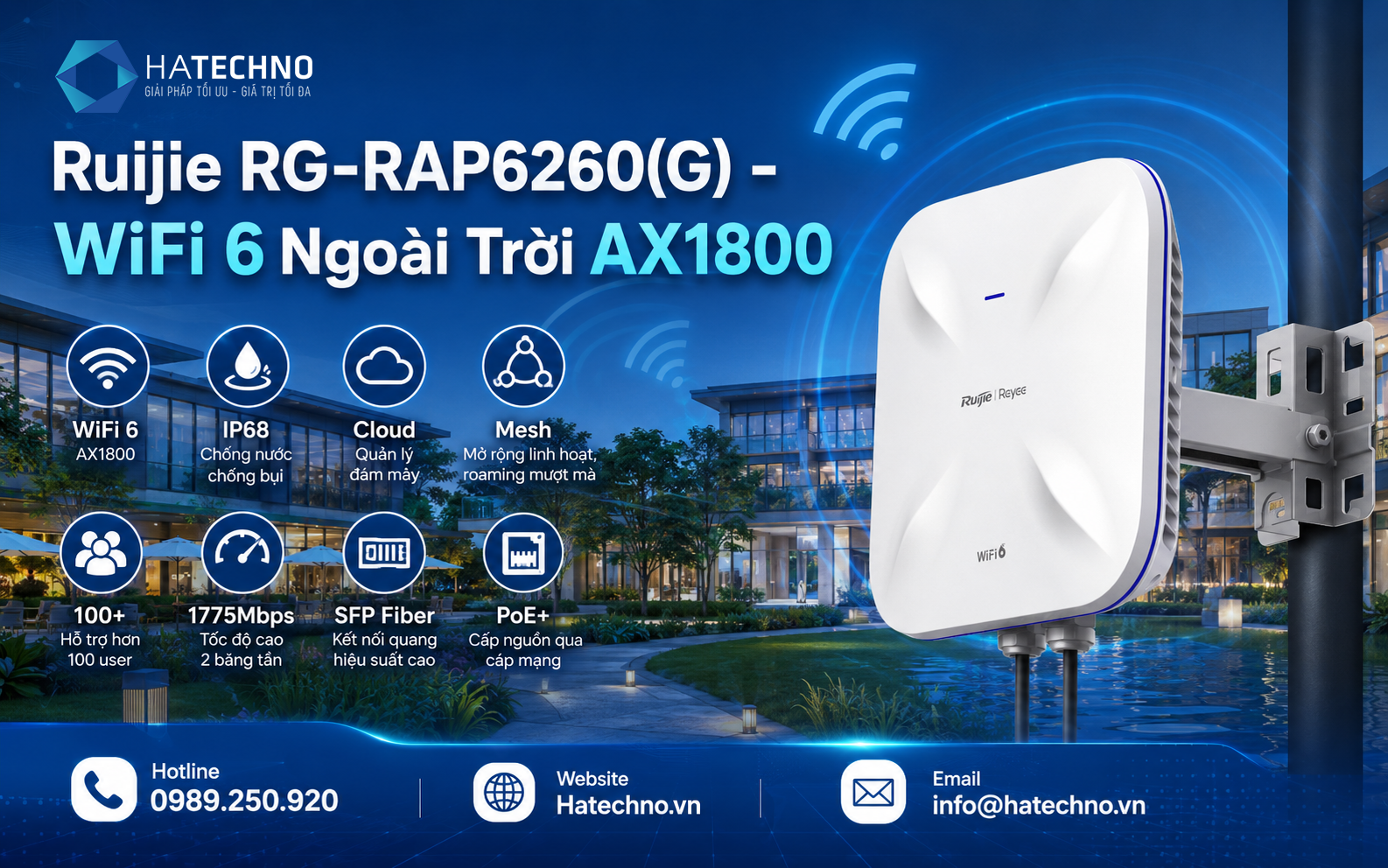 Bộ phát Wifi Ruijie RG-RAP6260(G)