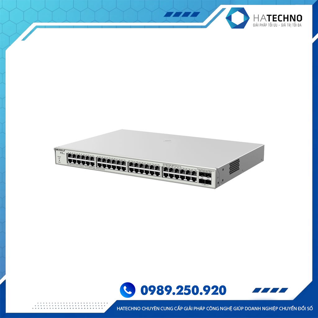 Switch Ruijie RG-NBS3200-48GT4XS-P-V2 48 x Cổng PoE+ 10/100/1000BASE-T, 4 x Cổng SFP+ 10GE 370 W - Ảnh 3