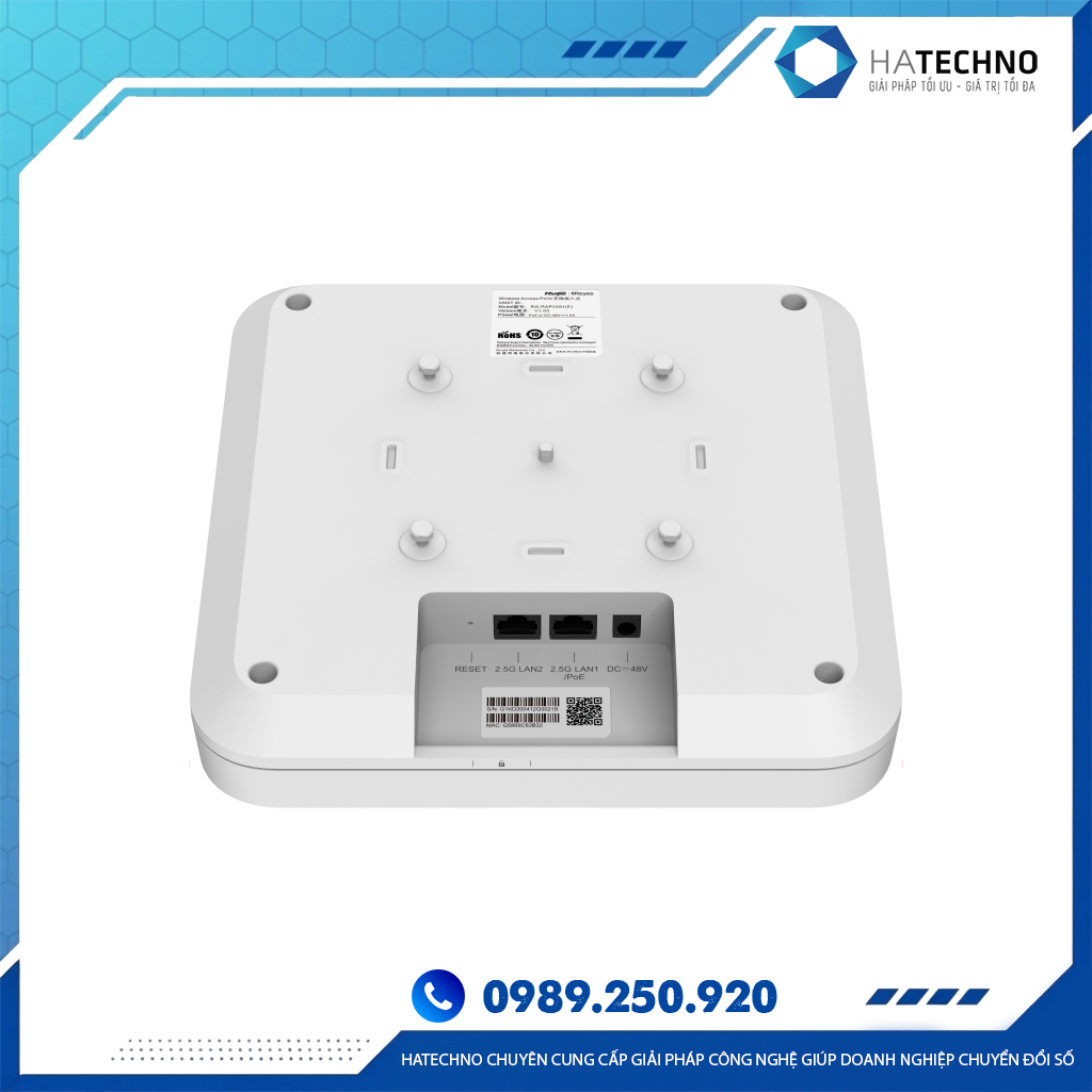Bộ Phát WiFi Ruijie RG-RAP2260 (H) Wi-Fi 6 Chính Hãng – Tốc Độ 5,95Gbps, Hỗ Trợ +130 User - Image 4