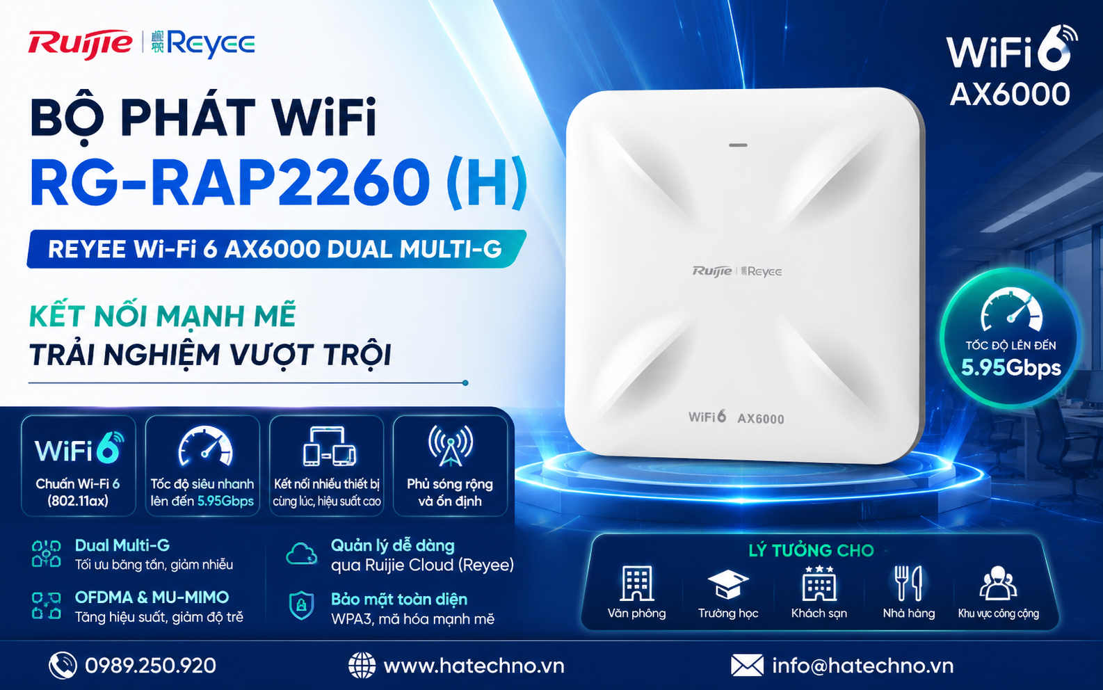 Bộ Phát WiFi Ruijie RG-RAP2260 (H)