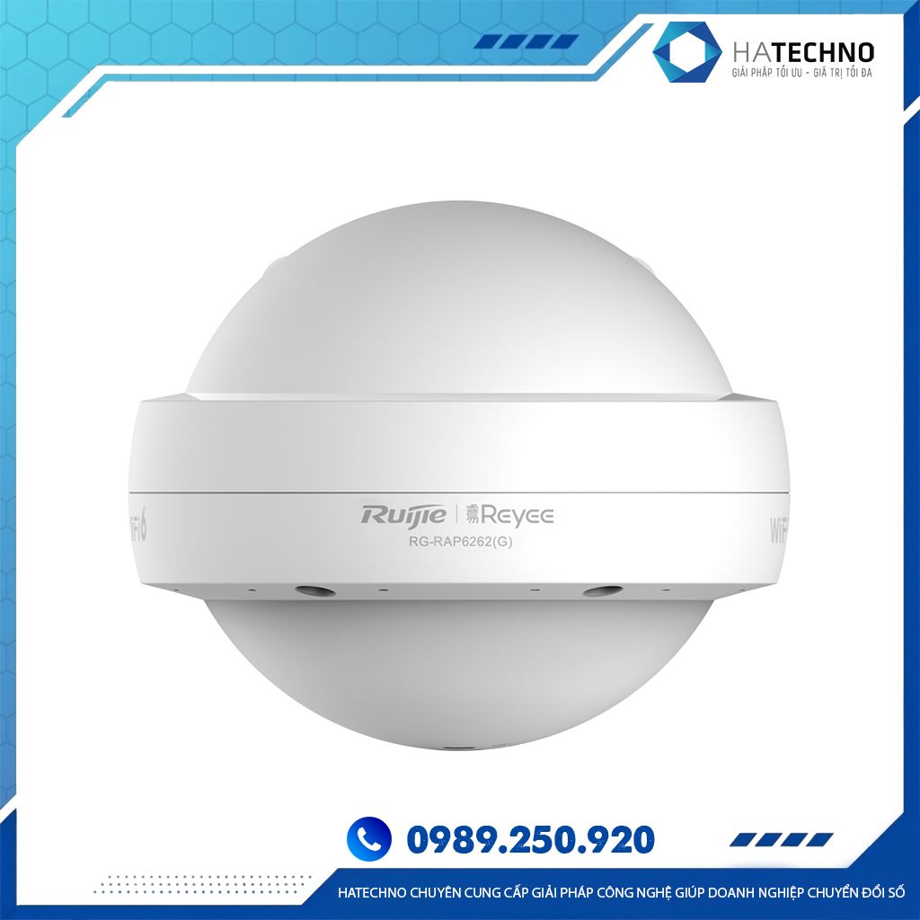 Bộ Phát WiFi 6 Ruijie RG-RAP6262(G) Chính Hãng – Chịu Tải 100 User, Tốc Độ 1775Mbps
