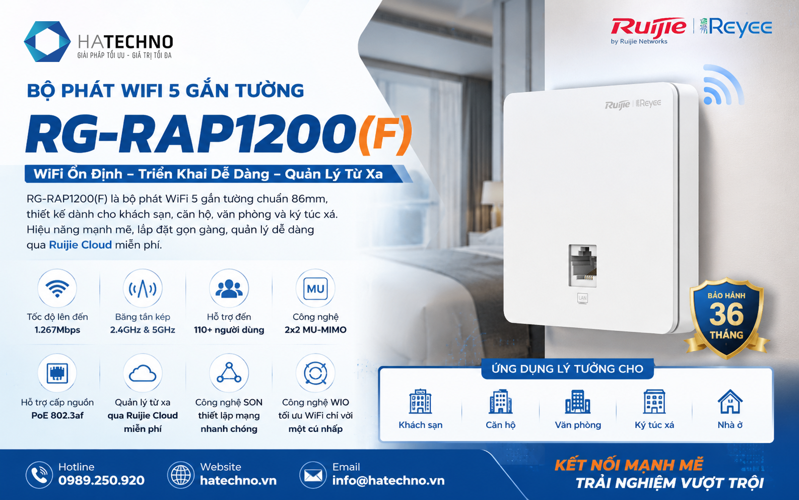 Wifi 5 Ruijie Reyee RG-RAP1200(F)
