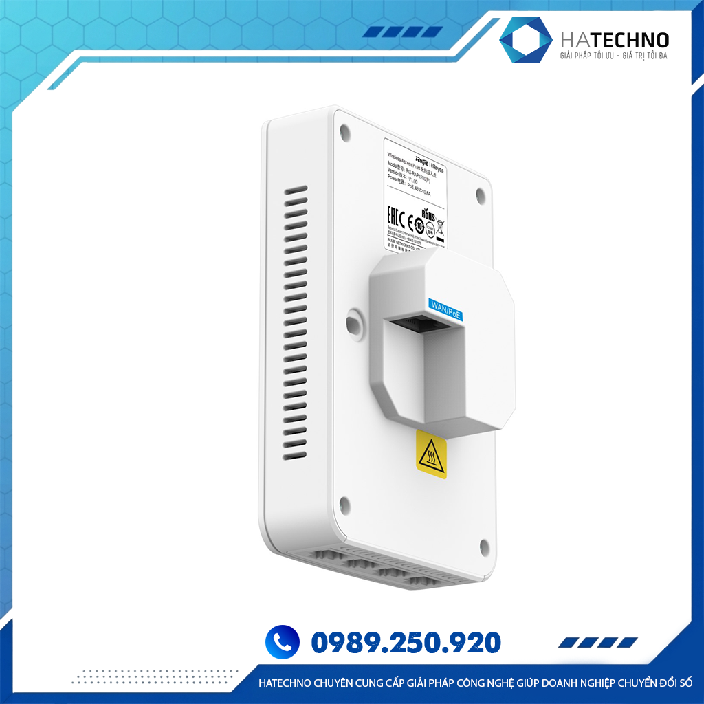 Bộ phát Wifi 5 Ruijie RG-RAP1200(P) - Tốc độ 1267Mbps, AP gắn tường của Reyee - Image 5